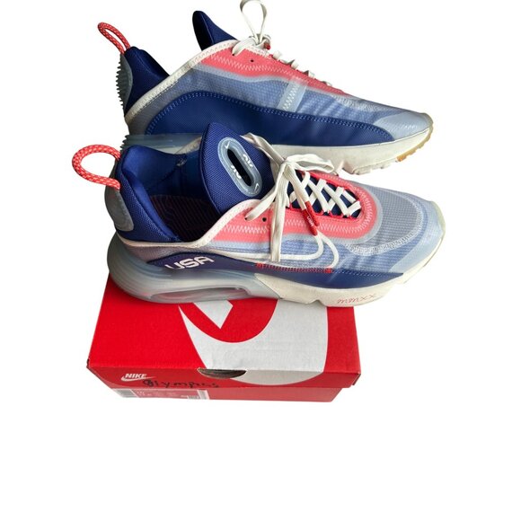 Nike Air Max 2090 USA Sneakers Sz 10 Mens Red White Blue Olympics Commemorative - Picture 4 of 10